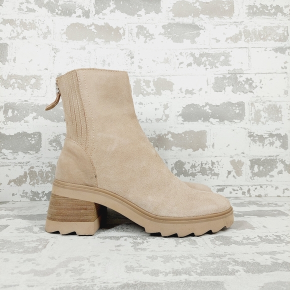 New Dolce Vita Martey H2O Taupe Suede Boots A633 - Picture 7 of 12